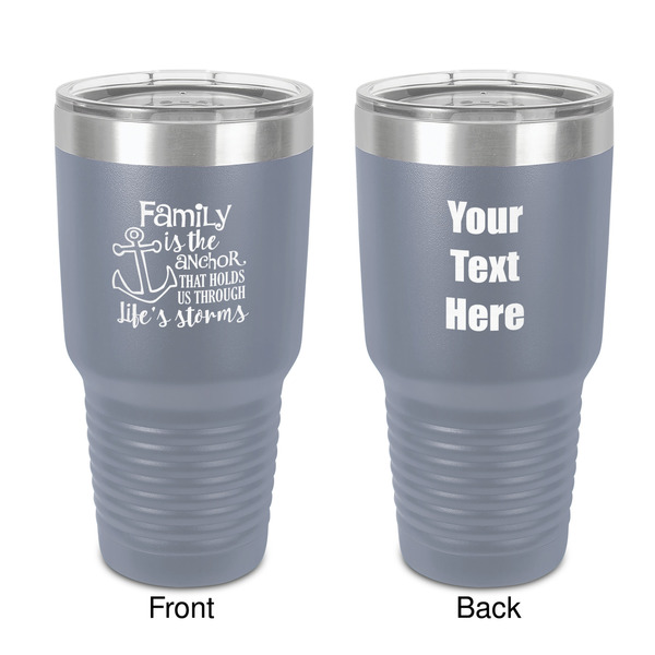 Custom Family Quotes and Sayings 30 oz Stainless Steel Tumbler - Grey - Double-Sided