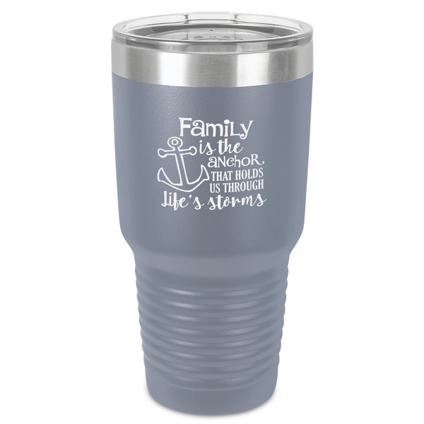 Custom Family Quotes and Sayings 30 oz Stainless Steel Tumbler - Grey - Single-Sided