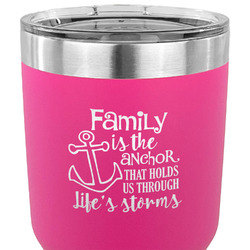 Family Quotes and Sayings 30 oz Stainless Steel Tumbler - Pink - Double Sided