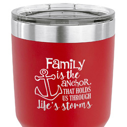 Family Quotes and Sayings 30 oz Stainless Steel Tumbler - Red - Single Sided