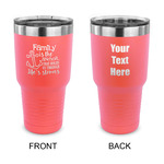 Family Quotes and Sayings 30 oz Stainless Steel Tumbler - Coral - Double Sided