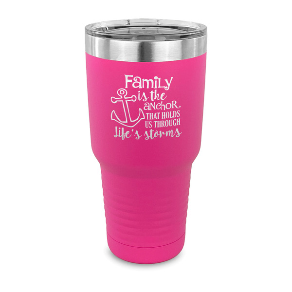 Custom Family Quotes and Sayings 30 oz Stainless Steel Tumbler - Pink - Single Sided