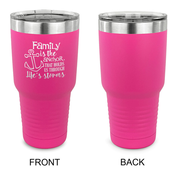 Family Quotes and Sayings 30 oz Stainless Steel Ringneck Tumblers - Pink - Single Sided - APPROVAL