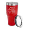 Family Quotes and Sayings 30 oz Stainless Steel Ringneck Tumblers - Red - LID OFF