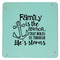 Family Quotes and Sayings 9" x 9" Teal Leatherette Snap Up Tray - APPROVAL