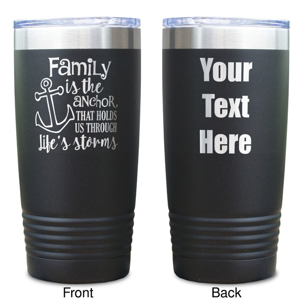 Family Quotes and Sayings Black Polar Camel Tumbler - 20oz - Double Sided  - Approval