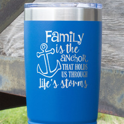 Family Quotes and Sayings 20 oz Stainless Steel Tumbler - Royal Blue - Double Sided