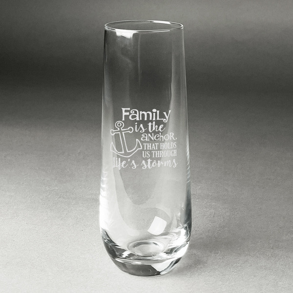 Custom Family Quotes and Sayings Champagne Flute - Stemless Engraved