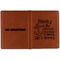 Family Quotes and Sayings Cognac Leather Passport Holder Outside Double Sided - Apvl
