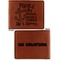 Family Quotes and Sayings Cognac Leatherette Bifold Wallets - Front and Back