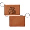 Family Quotes and Sayings Cognac Leatherette Keychain ID Holders - Front Apvl