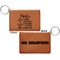 Family Quotes and Sayings Cognac Leatherette Keychain ID Holders - Front and Back Apvl