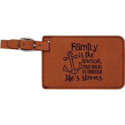 Family Quotes and Sayings Leatherette Luggage Tag (Personalized)
