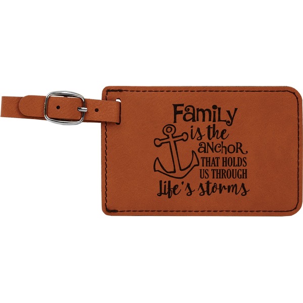 Custom Family Quotes and Sayings Leatherette Luggage Tag