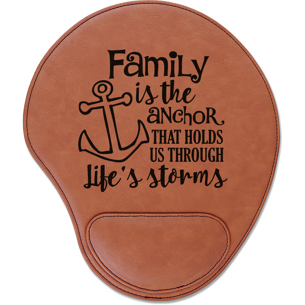 Custom Family Quotes and Sayings Leatherette Mouse Pad with Wrist Support