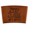 Family Quotes and Sayings Cognac Leatherette Mug Sleeve - Flat
