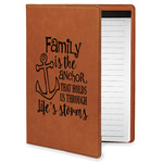 Family Quotes and Sayings Leatherette Portfolio with Notepad - Small - Single Sided
