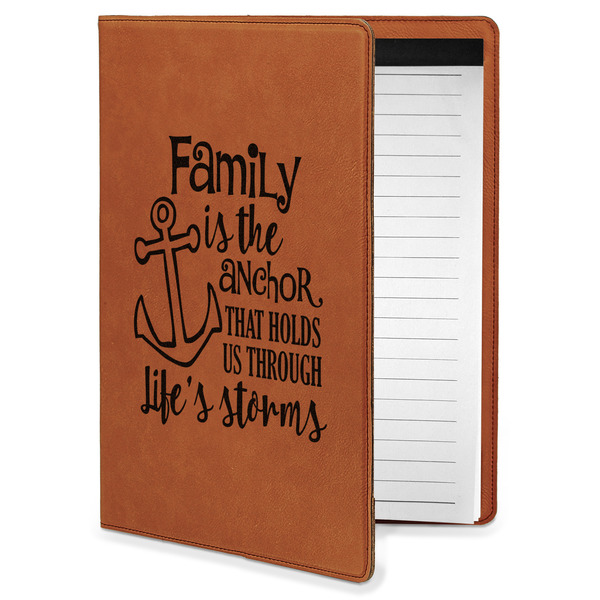 Custom Family Quotes and Sayings Leatherette Portfolio with Notepad - Small - Single Sided
