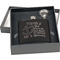 Family Quotes and Sayings Engraved Black Flask Gift Set