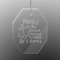 Family Quotes and Sayings Engraved Glass Ornaments - Octagon