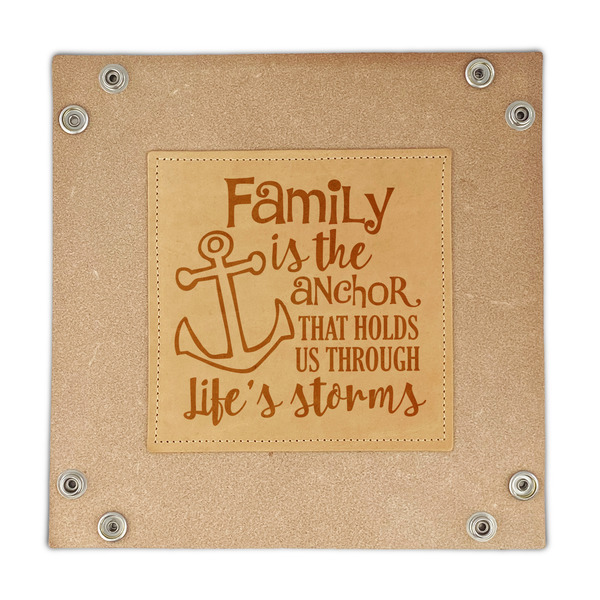Family Quotes and Sayings Genuine Leather Valet Trays - FRONT (flat)
