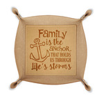 Family Quotes and Sayings Genuine Leather Dice Tray