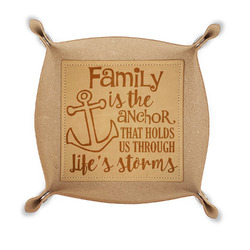 Family Quotes and Sayings Genuine Leather Valet Tray