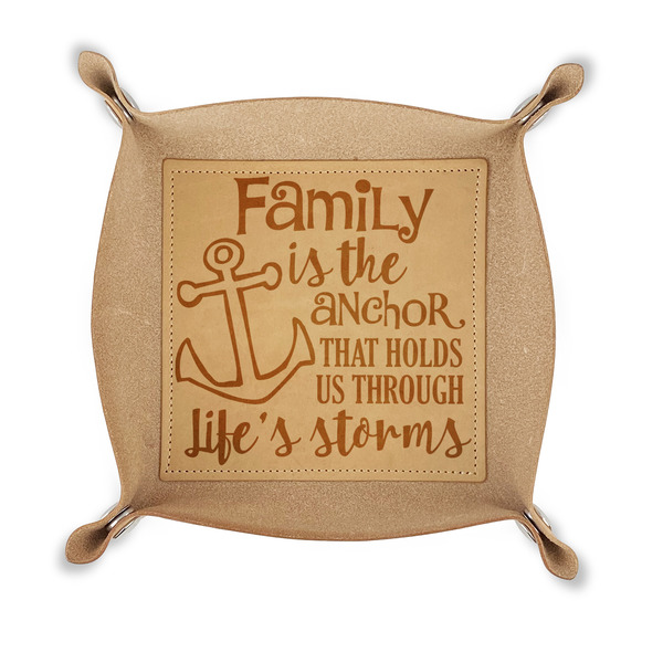 Custom Family Quotes and Sayings Genuine Leather Valet Tray