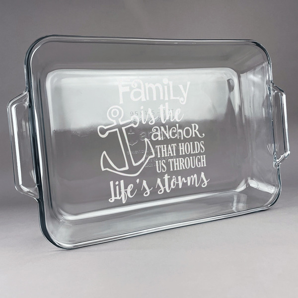 Custom Family Quotes and Sayings Glass Baking Dish - 13in x 9in