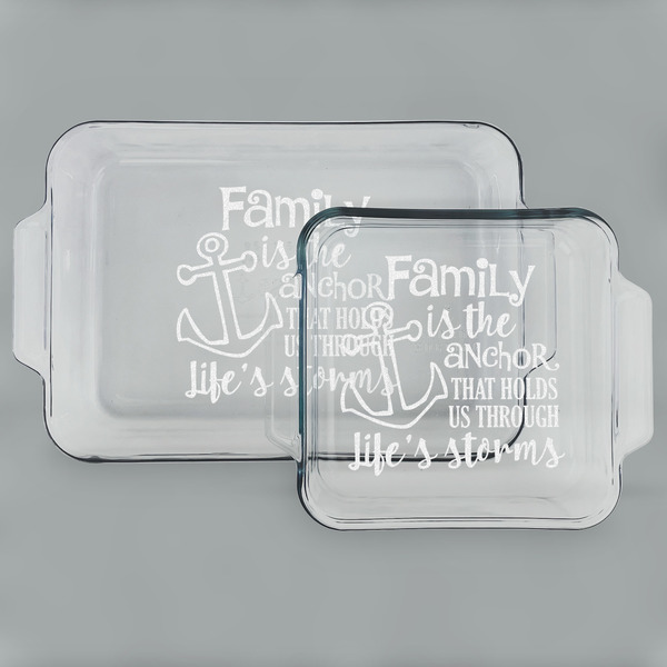 Family Quotes and Sayings Glass Baking Dish Set - MAIN (set)