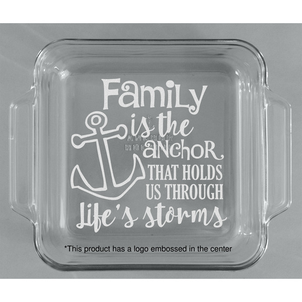 Family Quotes and Sayings Glass Cake Dish - APPROVAL (8x8)