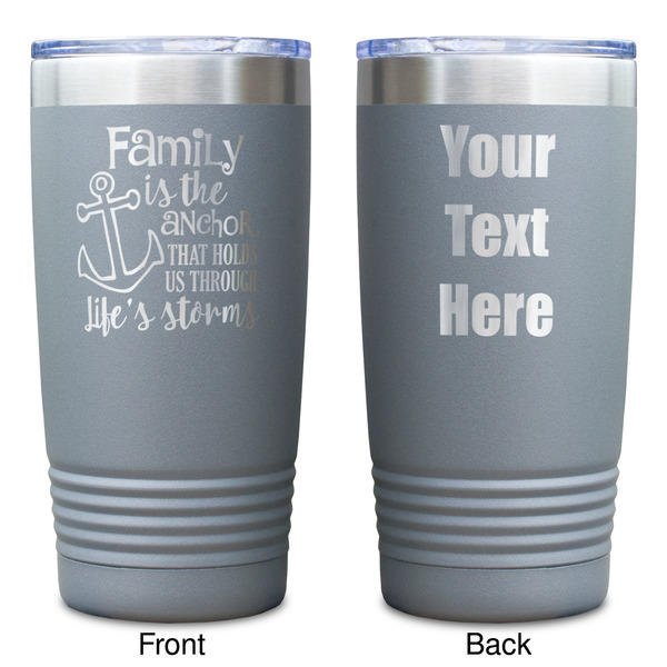 Family Quotes and Sayings Gray Polar Camel Tumbler - 20oz - Double Sided - Approval