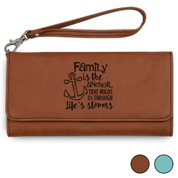 Family Quotes and Sayings Ladies Leather Wallet - Laser Engraved