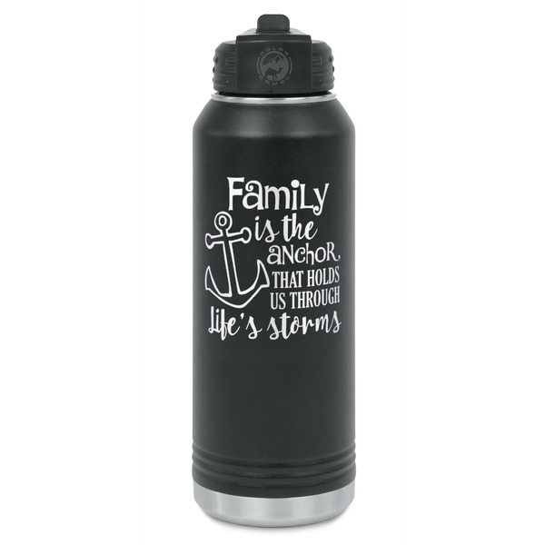 Custom Family Quotes and Sayings Water Bottles - Laser Engraved - Front & Back
