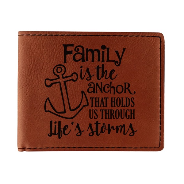 Custom Family Quotes and Sayings Leatherette Bifold Wallet