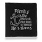 Family Quotes and Sayings Leather Binder - 1" - Black - Front View