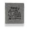 Family Quotes and Sayings Leather Binder - 1" - Grey