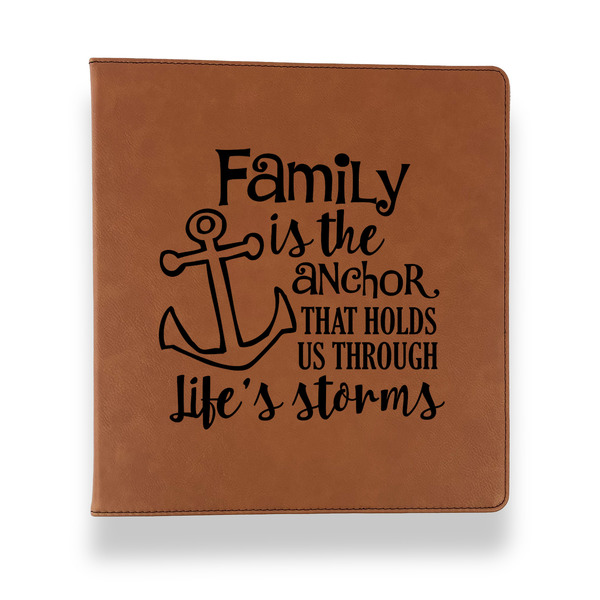 Custom Family Quotes and Sayings Leather Binder - 1" - Rawhide