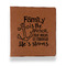 Family Quotes and Sayings Leather Binder - 1" - Rawhide