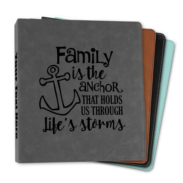 Custom Family Quotes and Sayings Leather Binder - 1"