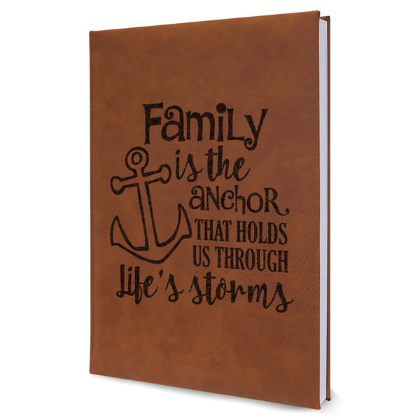 Custom Family Quotes and Sayings Leather Sketchbook