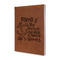 Family Quotes and Sayings Leather Sketchbook - Small - Double Sided - Angled View