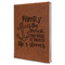 Family Quotes and Sayings Leatherette Journal - Large - Single Sided - Angle View