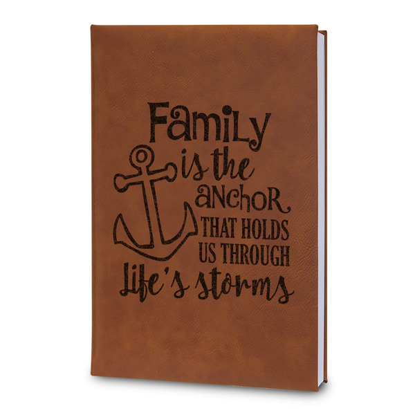 Custom Family Quotes and Sayings Leatherette Journal - Large - Double Sided