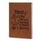 Family Quotes and Sayings Leatherette Journals - Large - Double Sided - Angled View