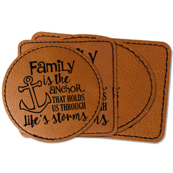 Family Quotes and Sayings Faux Leather Iron On Patch