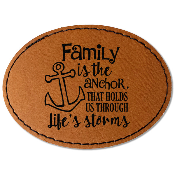 Family Quotes and Sayings Leatherette Patches - Oval