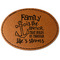 Family Quotes and Sayings Faux Leather Iron On Patch - Oval