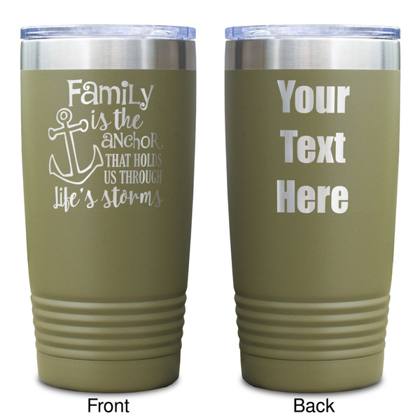 Family Quotes and Sayings Olive Polar Camel Tumbler - 20oz - Double Sided - Approval