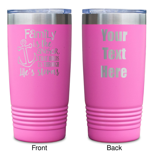Family Quotes and Sayings Pink Polar Camel Tumbler - 20oz - Double Sided - Approval